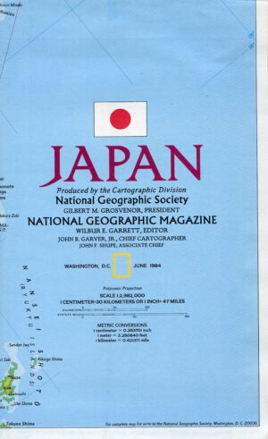 National Geographic Map June 1984-0