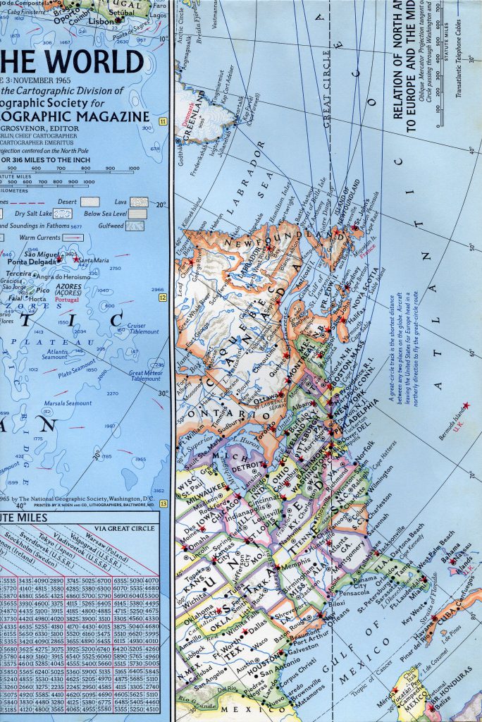 Map November 1965 - National Geographic Back Issues