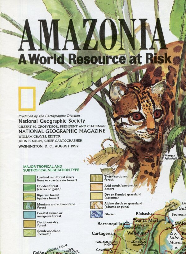 National Geographic Map August 1992-0