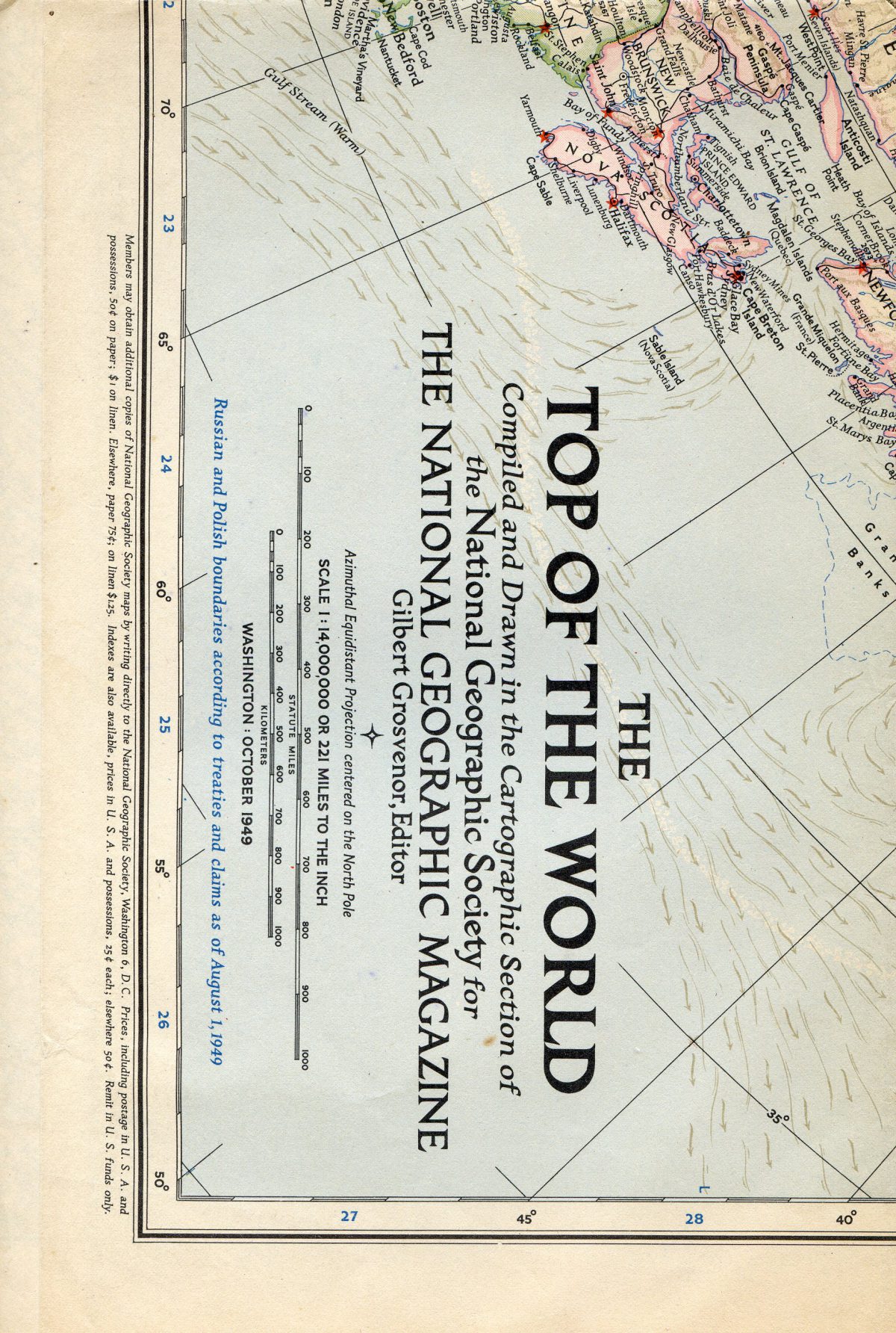 Map October 1949 - National Geographic Back Issues