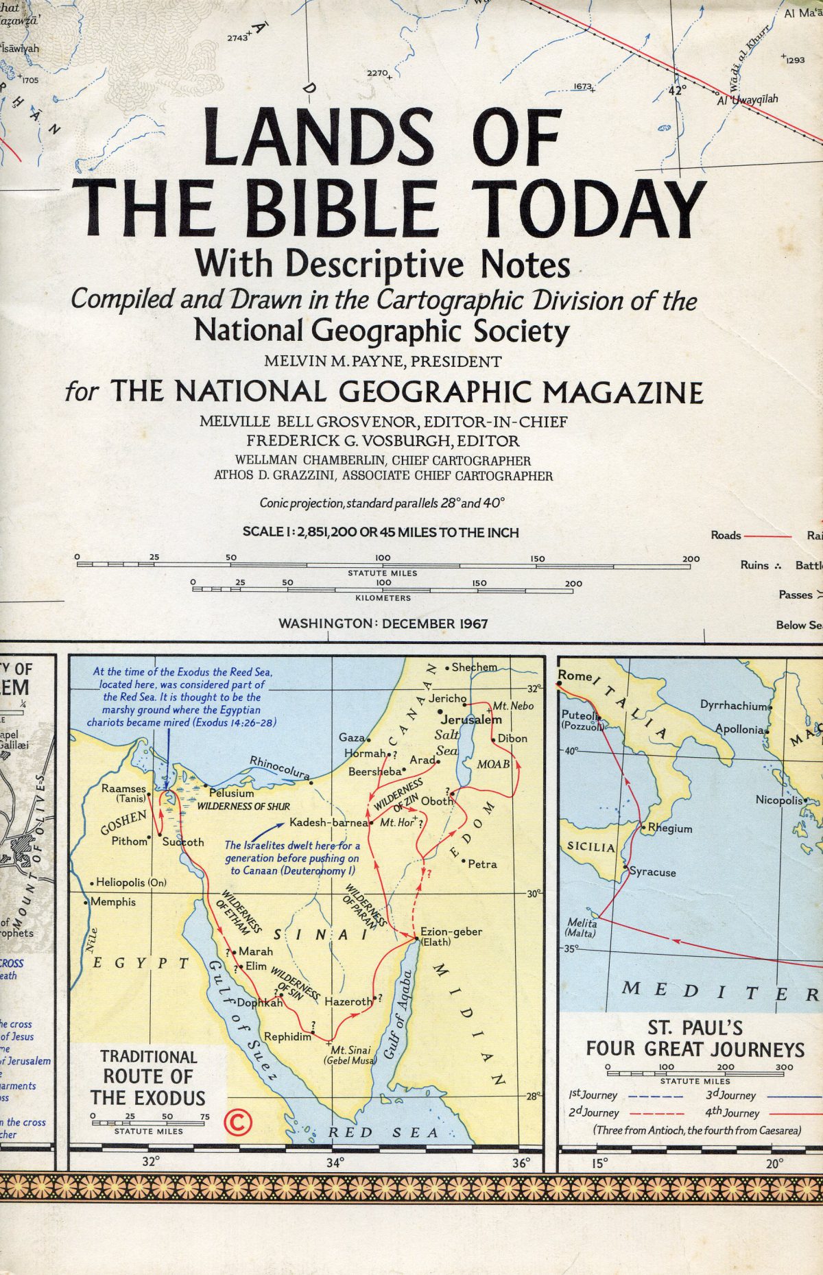 Map December 1967 - National Geographic Back Issues