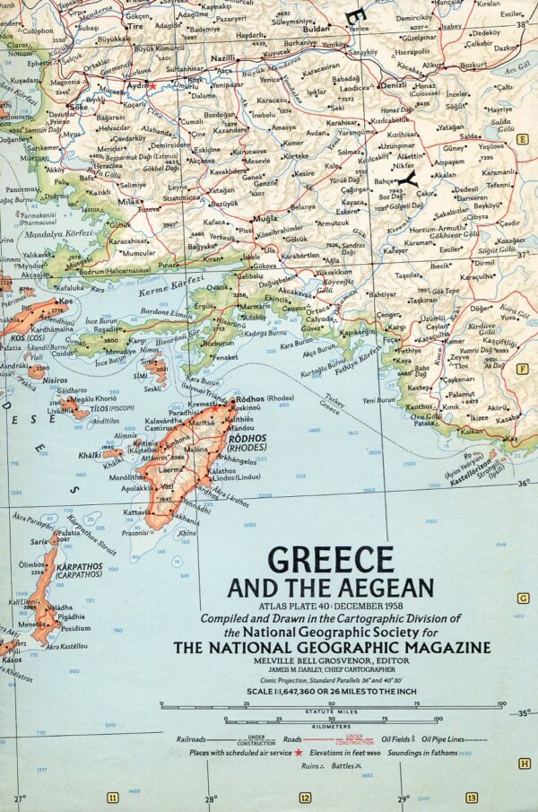 National Geographic Map December 1958-0