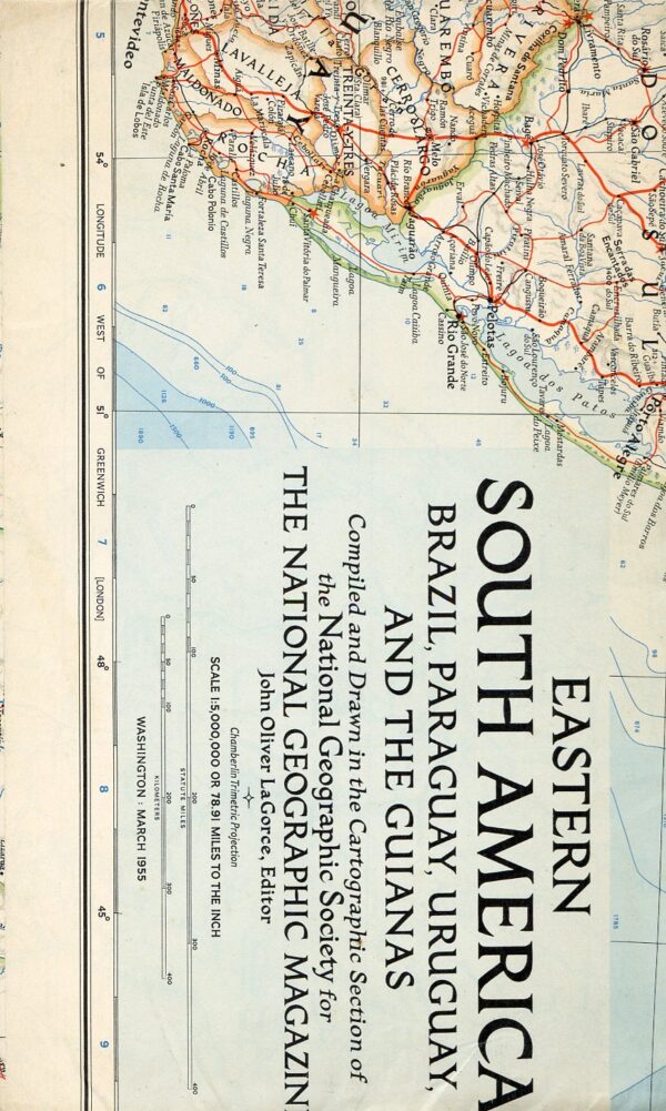 National Geographic Map March 1955-0