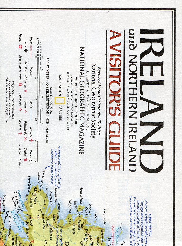 Map April 1981 National Geographic Back Issues
