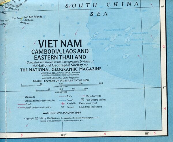 National Geographic Map January 1965-0