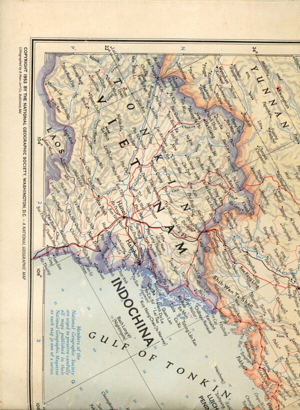 National Geographic Map October 1953-0