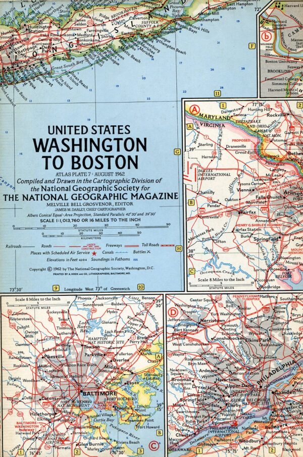 National Geographic Map August 1962-0