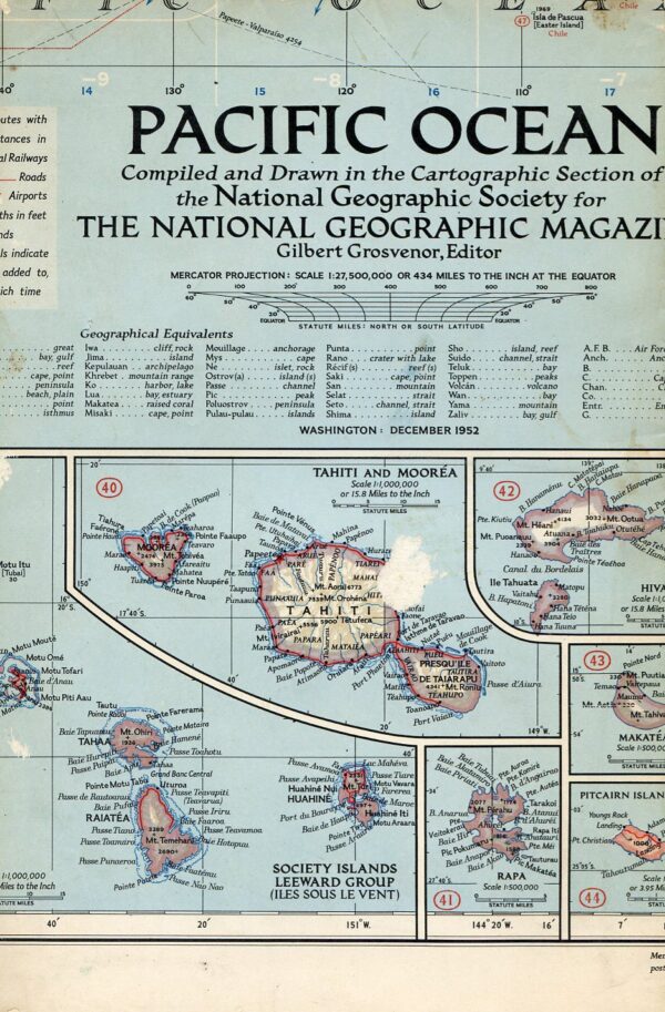 National Geographic Map December 1952-0