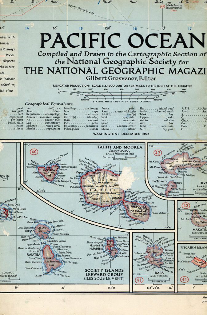Map December 1952 - National Geographic Back Issues